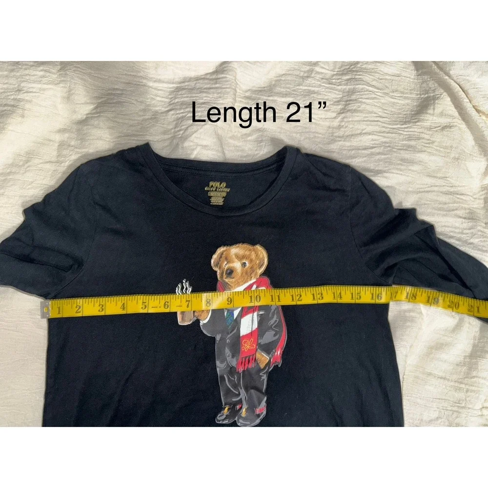 Ralph Lauren polo bear‎ cocoa suit scarf long sleeve black boys size large